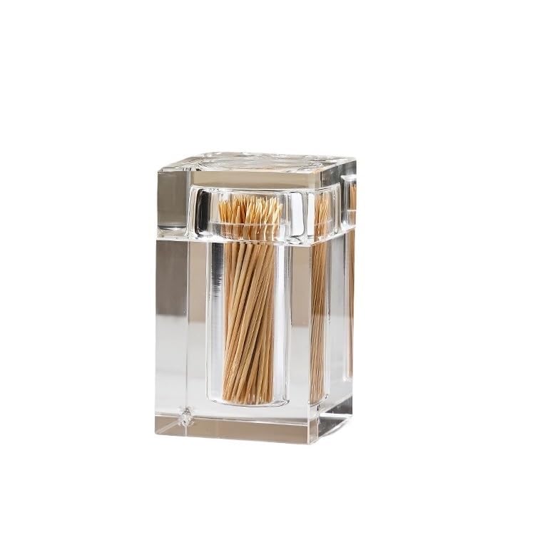 Boîte à cure-dents en verre élégante pour le salon et la table d'hôtel