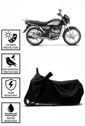 Image of Heavy Duty Waterproof Scooty & Bike Cover for Hero Splendor Plus - UV Resistant, Dustproof & Rain Protection, All-Weather Outdoor Cover for Bikes & Scooty with Buckle Straps