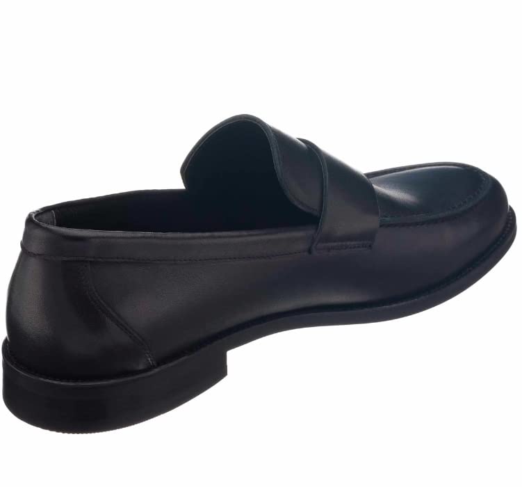 DALGALA Black Aniline Calf Leather Big Size Handmade Loafers Business Dress Slip on Loafer Shoes for Men4