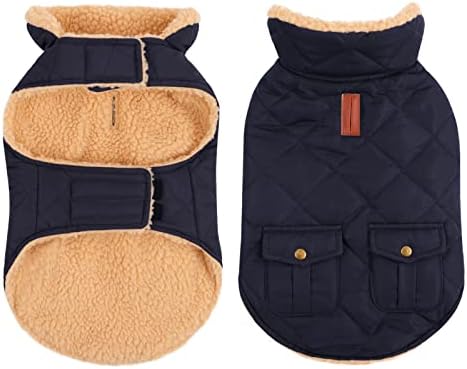 Queenmore Warm Puffer Dog Jacket, Quilting Winter Coat Ultra Thic...