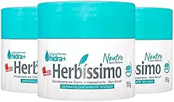 Kit Desodorante Creme Herbíssimo Neutro 55g - 3 Unidades