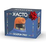 X-ACTO Crayon Pro Electric Sharpener, SafeStart Automatic Motor, Great for Home or School Use