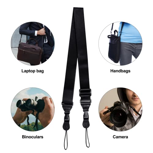 Mingqieven 4 Pack Adjustable Shoulder Straps, Thickened Ipad Straps Comfortable Nylon Camera Neck Strap Shoulder Strap Replacement For Ipad Camera Binocular Phone Case Messenger Crossbody Laptop Luggage Bag （Black） #TOP4