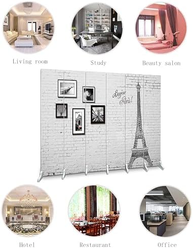 Detive Freestanding Room Divider - Partit Wall Privacy Panel for Office & Home, Folding Screen for Space Separation, Ideal for Patio Privacy and Creative Workspaces