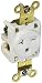 Hubbell HBL5461W Single Receptacle, Industrial Grade, 20 amp, 250V, 6-20R, White