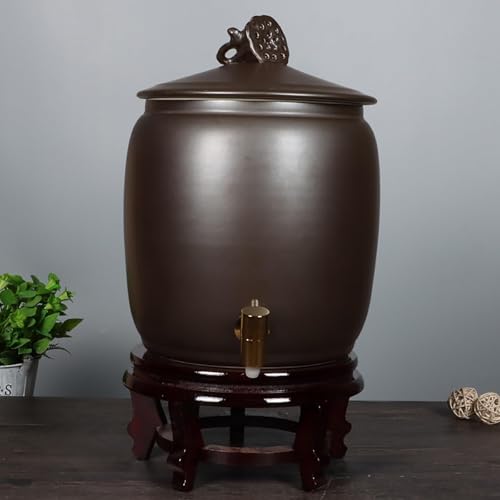 Dispensador de arroz de cerámica, Recipiente de Almacenamiento, Chino con Tapa, dispensador, Frasco Retro, Botella clásica de Porcelana para Alimentos, Frijoles, maíz, Trigo y aven