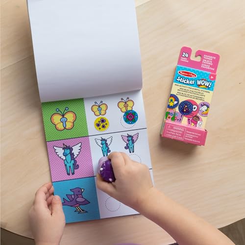 Sticker Wow Melissa & Doug licorne cahier activité enfant et rouleau autocollants - 7