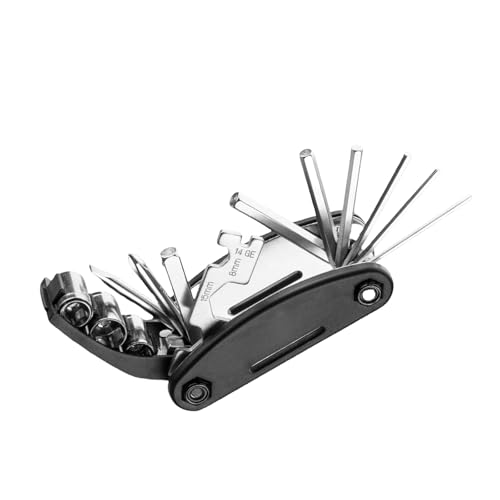 Generic 軽量自転車マルチツール 16in1 ? 折りたたみ式レンチセット 耐腐食性電気メッキ仕様 山登りや通勤に適したポータブル修理工具 (D)