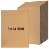 Feifeiya 30 Pack Corrugated Cardboard Sheets 24 x 18 Inch Large Flat Cardboard Sheets Packaging Inserts Flat Square Inserts for Shipping Packing Mailing Crafts