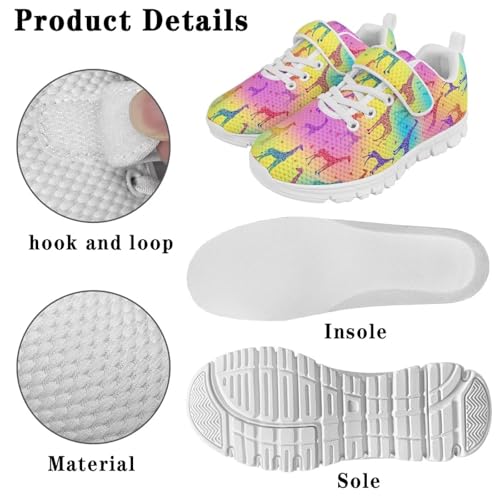 Yzaoxia Little/Big Kids Sneaker Boys Girls Hook and Loop Running Shoes3