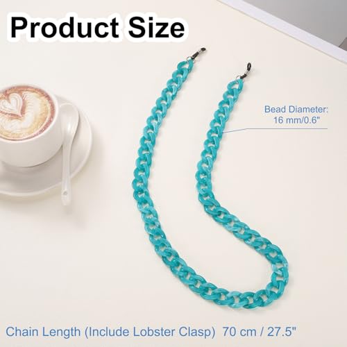 Image of uxcell Eyeglass Chains for Women, Acrylic Eyeglass Holder Chains Adjustable Sunglasses Lanyards Holder Chain for Glasses