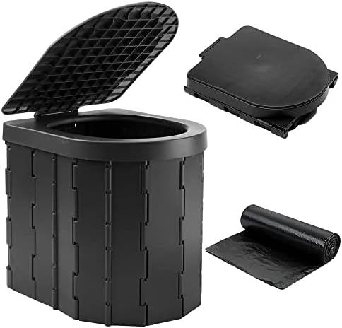 KINSPORY Portable Toilet, Outdoor Camping Toilet, Fishing Toilet, Squatty Potty, Campervan Toilet, Collapsible Toilet Bucket, Portable Loo, Camping Loo, Camping WC