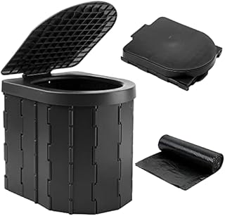 KINSPORY Portable Toilet, Outdoor Camping Toilet, Fishing Toilet, Squatty Potty, Campervan Toilet, Collapsible Toilet Bucket, Portable Loo, Camping Loo, Camping WC