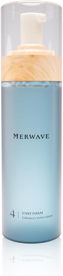 Merwave Cast Foam for Wavy Hair, Long Lasting Hold, Lightweight, Silicone Free, Sulphate Free, Paraben Free, 180ml