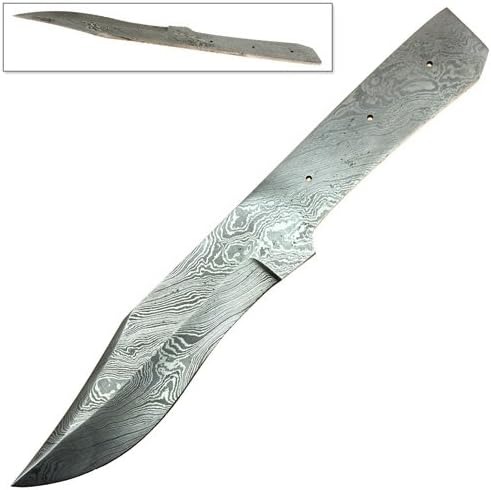10.5 Inch Modern Drop Point Hunting Chefs Damascus Steel Forged Blade Blank