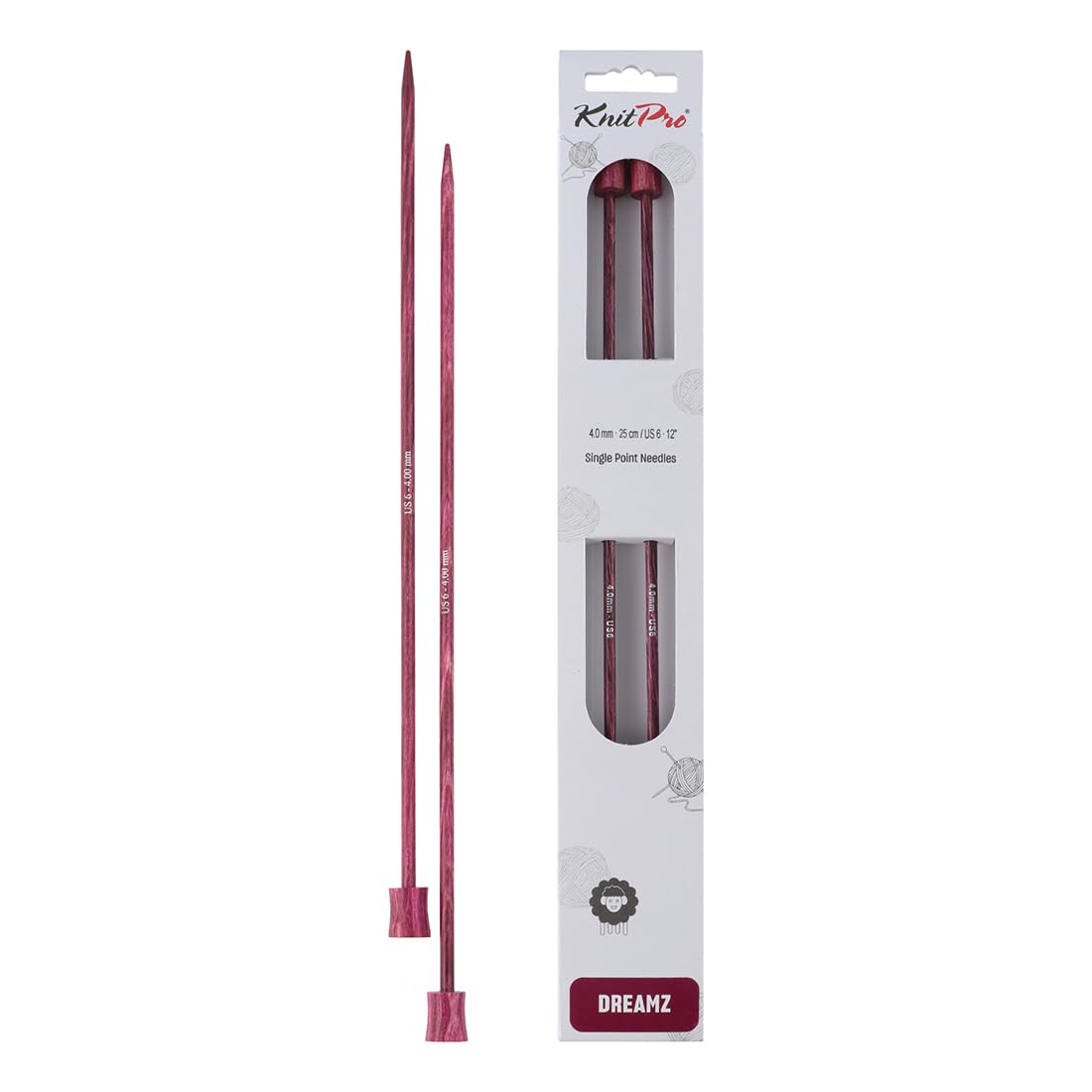 KnitPro Dreamz Single Pointed Needles 10" (25cm) | Size 4.00mm