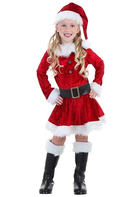 Baby & Sons X-Mas Fancy Dresses Santa Clause Christmas Day Costume in Velvet Fabric For Boys and Girls (Santa Girl - Style 6-8 Years) (B0BQDPY4X2) Amazon Price History, Amazon Price Tracker