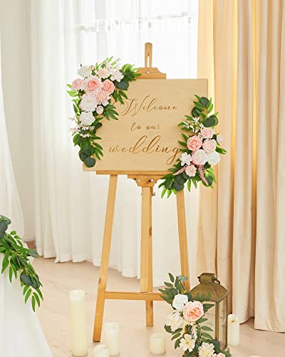 Tinge Time Wedding Artificial Flowers Swags Kit (Pack Of 2), Welcome Ceremony Sign Flowers For Diy Artificial Greenery Arrangements Party (Sweet Pink) #TOP2