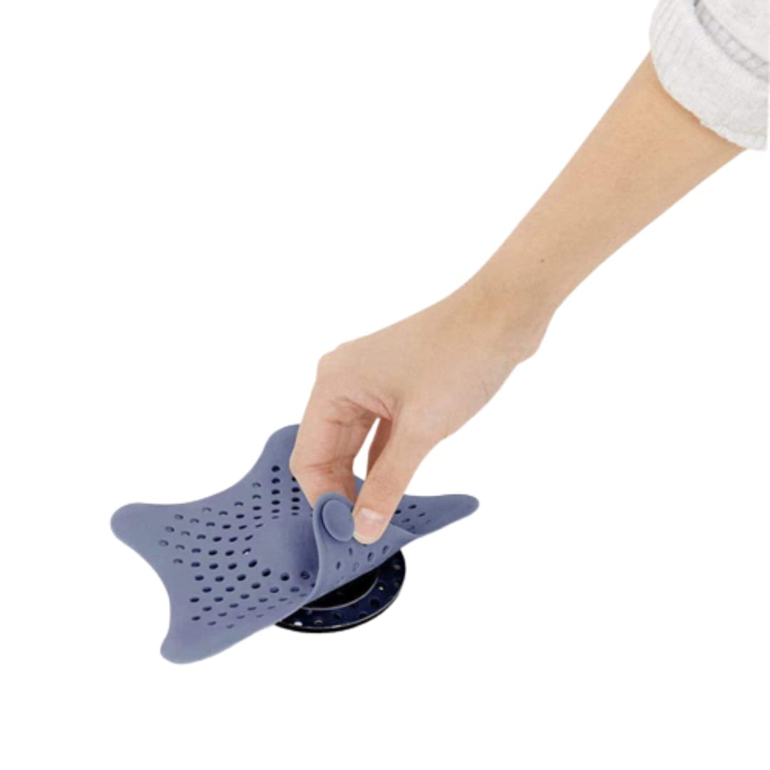 Suzec Silicone Star Shaped Hair Catcher & Waste Catcher for Bathroom, Wash Basin, Kitchen Sink with Suction Hold for Smooth Surfaces only 1 Piece (B0B2X2P6N4) Amazon Price History, Amazon Price Tracker