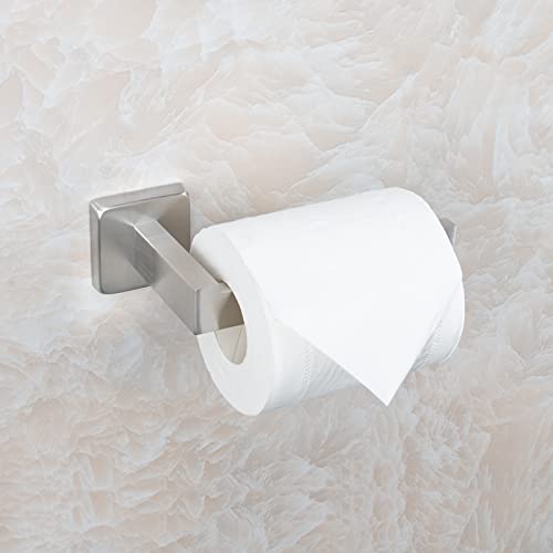 Nearmoon Bathroom Square Toilet Paper Holder, Premium Sus304 Stainless Steel Rustproof Wall Mounted Toilet Roll Holder For Bathroom, Kitchen, Washroom (Brushed Nickel) #TOP1