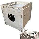 Creative Planet Cat Condo/Cat Litter Box Enclosure for 1 or 2 Cats/Kittens Fits Cat Bed/Litter Box S