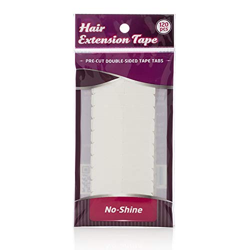 "No Shine" Hair Extensions Tape Double Sided Tapes Stickers Adhesive for Men Hair System Replacement Toupee Hair Extension Wig Bundles Hair Weave Closure(4CM X 0.8CM X 12ROW & 10 pieces in 1 bag)