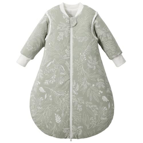Image of Duomiaomiao 3.5 TOG Baby Sleep Sack 100% Cotton Winter Long Sleeve Baby Wearable Blanket, Super Warm Quilted Comfy Toddler Sleeping Sack