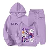 NIUREDLTD Ensemble de Survêtement à Capuche pour Fille 2-14 Ans - 2 Pièces - Confortabl...