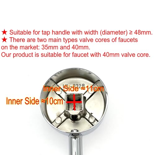 JZK 40# Zink-Legierung Wasserhahn Hebel runder Wasserhahn Griff mit heißem kaltem Wasser Markierung, Wasserhahn Hebel Griff für Küchenspüle Badezimmer Waschbecken Badewanne Wasserhahn Hebel Ersatz