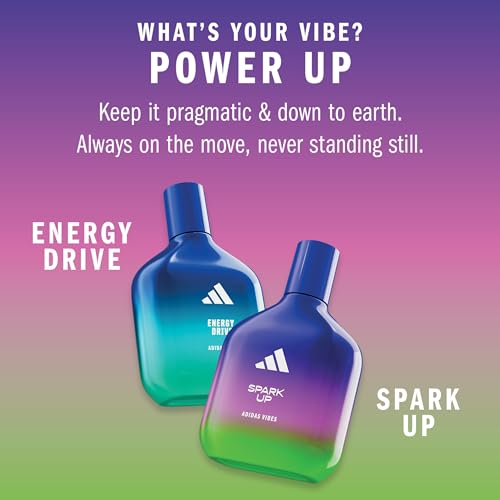 Image of Adidas Vibes Spark Up Eau de Parfum 1.6 fl oz (Pack of 1), Notes of Fruity Floral, Orange, and Black Pepper, Unisex Fragrance, Long Lasting, Sporty Fragrance, Travel Size