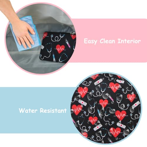 Image of NGIL Medium Top Zipper Closure Canvas Tote Bag with Attached Matching Coin Purse For Moms and Nurses