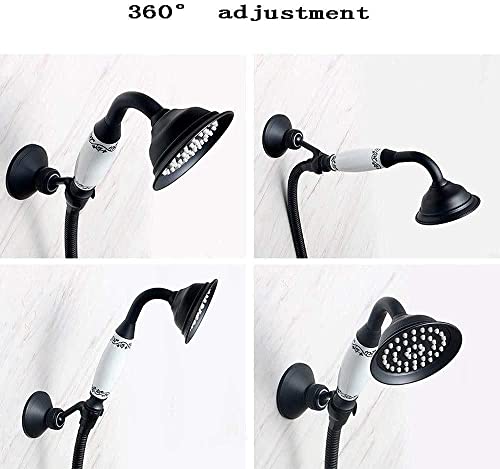 Douche rétro en cuivre ISCBAFYX : votre rituel bien-être avec mitigeur eau chaude froide noir