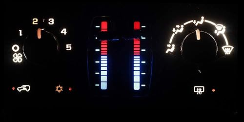 HERCOO Bombillas LED blancas de control de calentador de clima de CA compatibles con Chevy 03-06 Silverado Avalanche Tahoe Suburban, 05-09 Trail