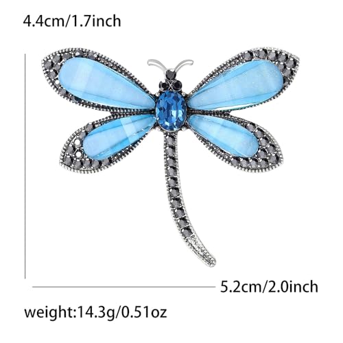 Image of Dragonfly Resin Brooch Lapel Pins for Women Girls Cute Elegant Animals Brooches for Dresses Suit Hat Bag Fashion Trendy Jewelry Ceremony Banquet Decoration