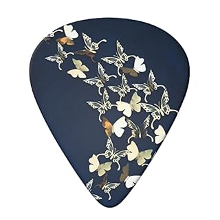 Metalic Butterfly Lot de 6 médiators pour guitare acoustique, guitare électrique, basse, ukulélé – fins, moyens et épais - Les Beatles, Paul McCartney, John Lennon, RIngo Starr, George Harrison Metalic Butterfly Lot de 6 médiators pour guitare acoustique, guitare électrique, basse, ukulélé - fins, moyens et épais – Image 3