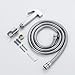 Handheld Bidet Sprayer Brass Baby Cloth Diaper Sprayer, Square Design Toilet Head with Hose & Bracket, for Feminine Wash Pet Washing(Chrome)