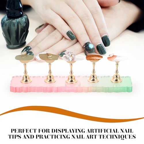 Soporte magnético acrílico para práctica de uñas 5 pcs miniatura 3
