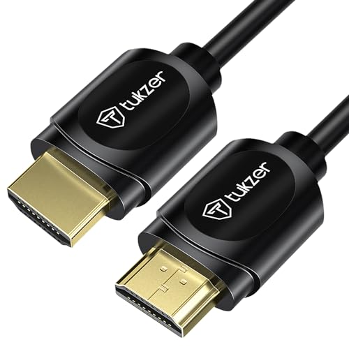 Tukzer 4K HDMI Cable, Support 3D, Ultra HD 4K @60Hz, High-Speed 10.2Gbps Ethernet, Audio Return Channel, Gold-Plated Connector| For UHD TV, Monitor, Computer, Projector, Xbox Gaming Console (3 Feet)