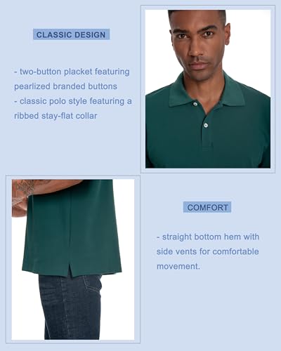 Camiseta polo para hombre Nutria, manga corta, 100 % algodón piqué, transpirable, cuello clásico, para golf, tenis y uso casual miniatura 4