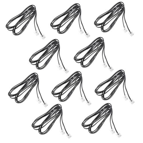 Cable telefónico RJ11 de 2m plano para fijo en hogar y oficina pack de 10 cables duraderos