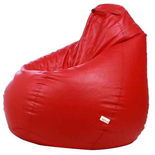 Image of Sattva Classic Leatherette Bean Bag Cover (Without Beans) XXL Size - Red