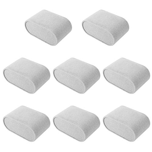 Jubaopen 8PCS Coussin Montre, Ecrin pour Montres Coussin Bijoux Coussin Bracelet Coussin Bijoux présentoir Coussin Montre Présentoir pour Montre Bracelet Bijoux Gris (7.2 * 4.5 * 3.6cm)