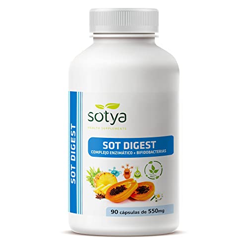 Sotya Sot Digest - Complejo Enzimático + Bifidobacterias, 90 Cápsulas De 550 Mg