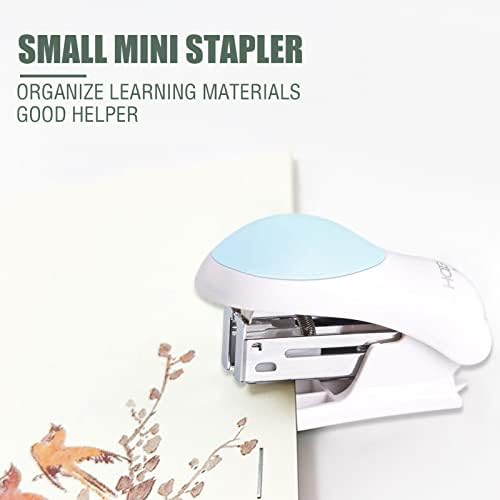 2Pcs Mini Effortless Desktop Staplers Mini Stapler and Staples Set Small Staplers Portable Manual Staplers Tiny Stapler Cute Mini Stapler with 800Pcs 24/6 Standard Staples for Kids School Office Paper