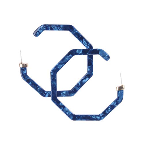 Boucles d'oreille en polygone acrylique pour femme style bohème