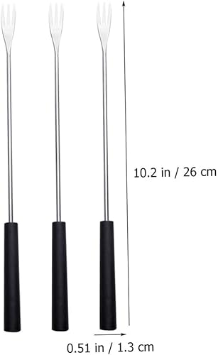 Miniatura 5 de Tenedor de fondue de chocolate, tenedor de metal para barbacoa, tenedores pequeños para aperitivos, tenedores de parrilla de metal, tenedores de