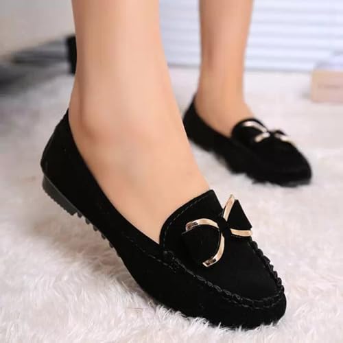 Loafers for Women Business Casual Shoes Comfortable Lightweight Loafers Slip On Work Flats Pointed Toe Bowknot Ballet Dress Shoes Comfortable Dressy Wedding Ballet Flats for Women3