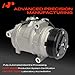 A-Premium A/C AC Compressor with Clutch (6-Grooves) Compatible with Ford Edge 2007-2010 & Lincoln MKX (Base) 2007-2010, Replace# 7T4Z19703A