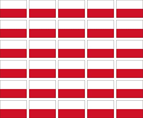 Womaha 30 Sheets Poland Flag Temporary Tattoos World Cup European Cup Football Face Tattoo Stickers, Red White - Image 2
