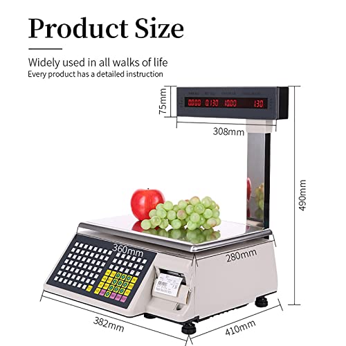 Báscula digital comercial con impresora térmica 15kg miniatura 2